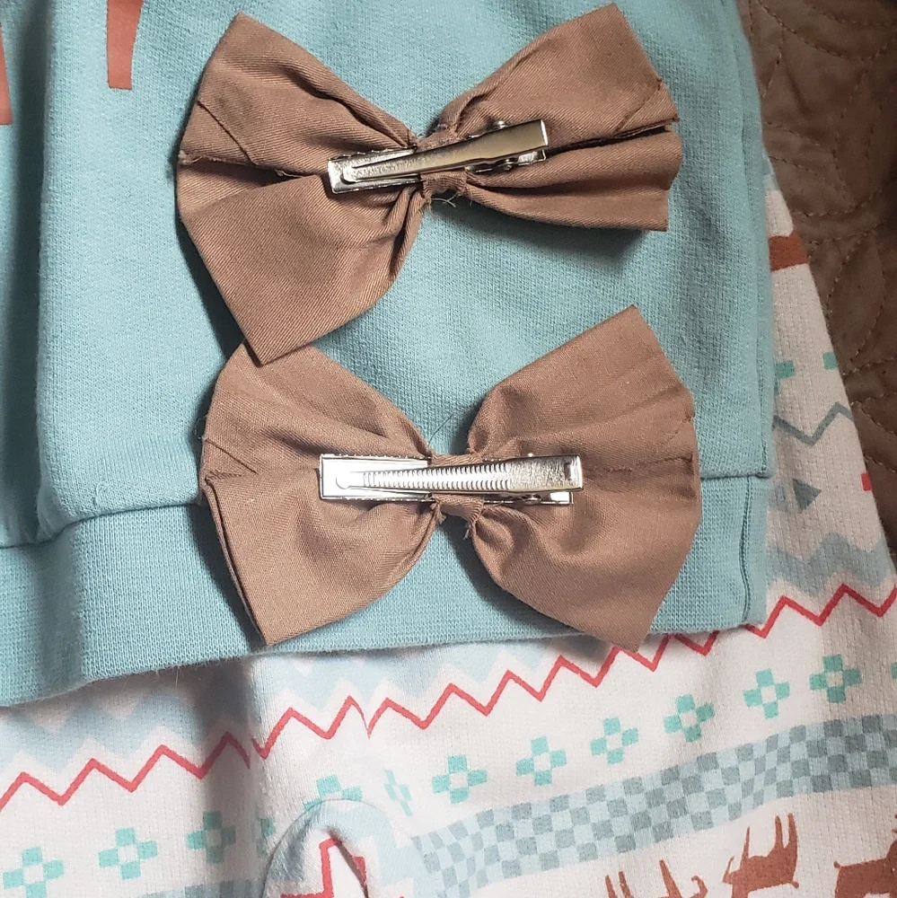 Cat & Jack Teal and Brown Deer Matching Set‎